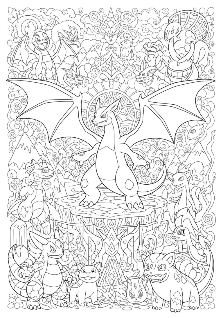 Hard Pokémon Coloring Page to Print Out and Color Hard Pokémon Coloring Page to Print Out and Color