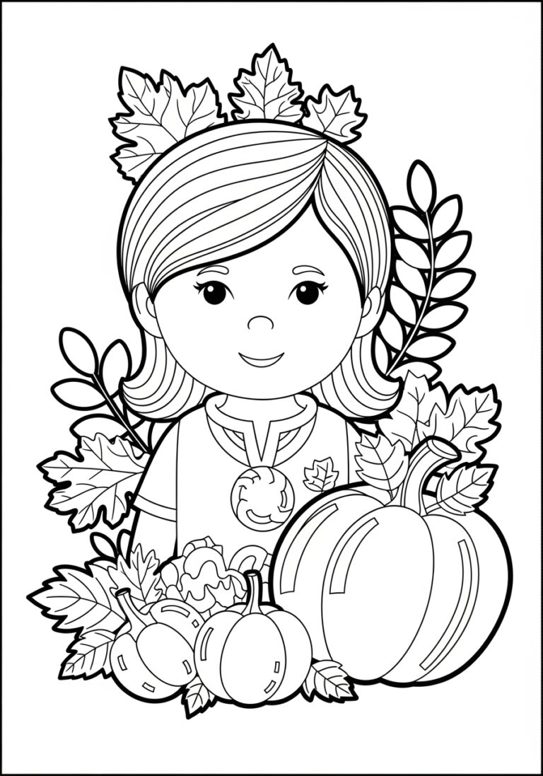 Harvest Coloring Page for Preschoolers Harvest Coloring Page for Preschoolers