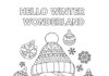 Hello Winter Coloring Page