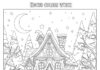 Hocus Pocus Christmas Witch House with Lights Coloring Page