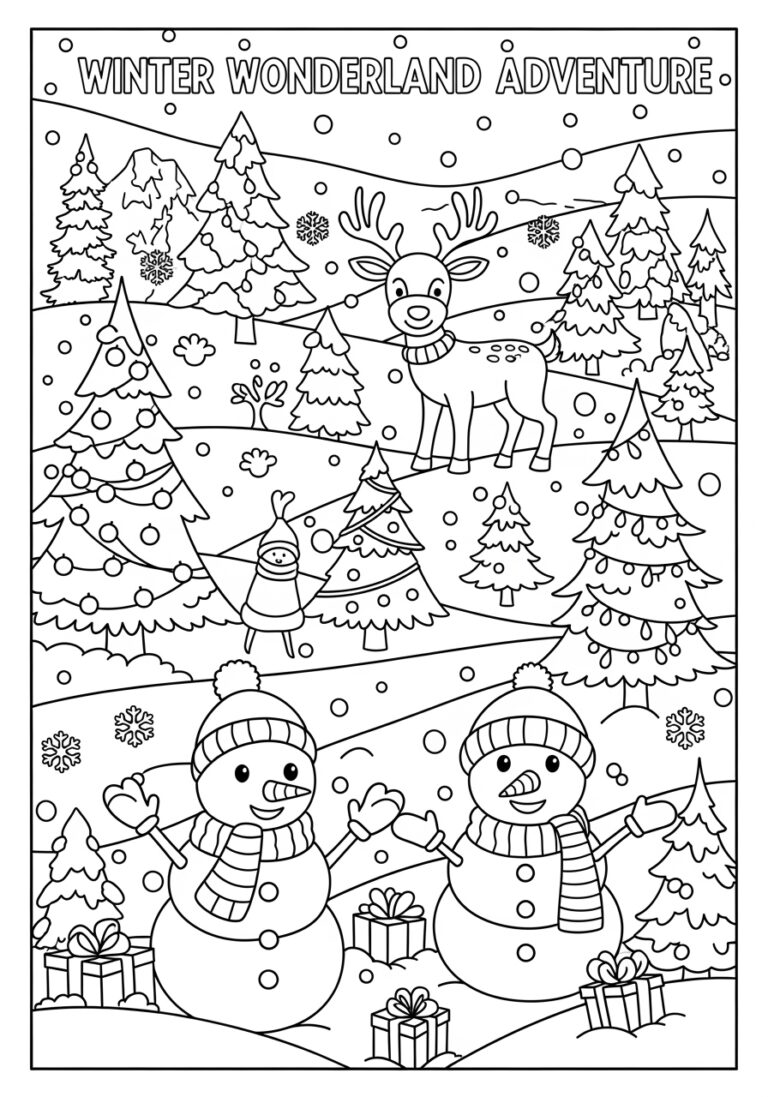 Holiday Coloring Page for Preschool Holiday Coloring Page for Preschool