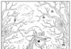 Horse Halloween Coloring Page to Print Out and Color