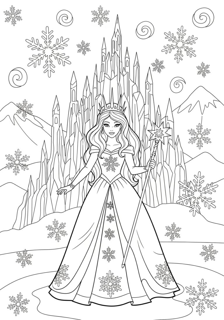 Ice Princess Coloring Page Ice Princess Coloring Page
