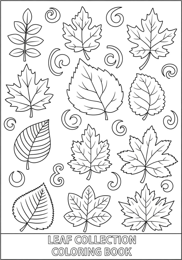 Image of Leaf to Print Out and Color Image of Leaf to Print Out and Color