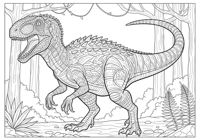 Indoraptor Coloring Page to Print and Color Indoraptor Coloring Page to Print and Color