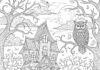 Intricate Halloween Coloring Page