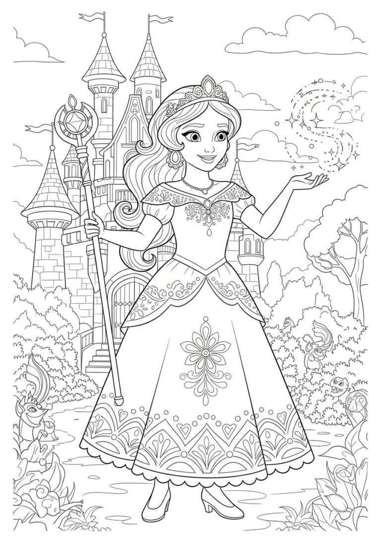 Isabel Elena of Avalor Coloring Page Isabel Elena of Avalor Coloring Page