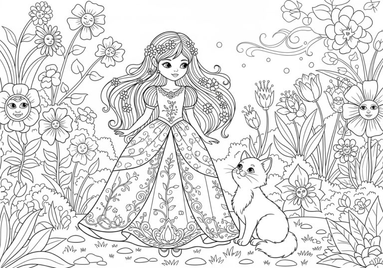 Itty Bitty Princess Kitty Coloring Page Itty Bitty Princess Kitty Coloring Page