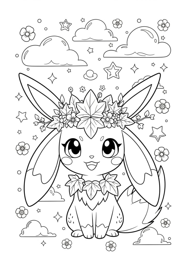 Ivy Pokémon Coloring Page to Print Out and Color Ivy Pokémon Coloring Page to Print Out and Color