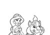 Jasmine and Rajah Coloring Page