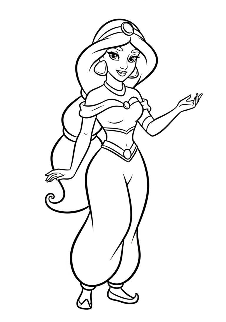 Jasmine Coloring Page