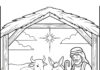 Jesus Born Coloring Page