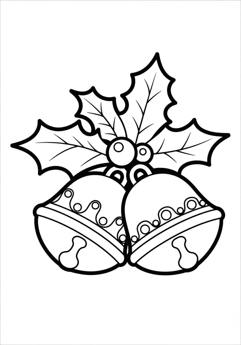 Jingle Bell Coloring Page Jingle Bell Coloring Page