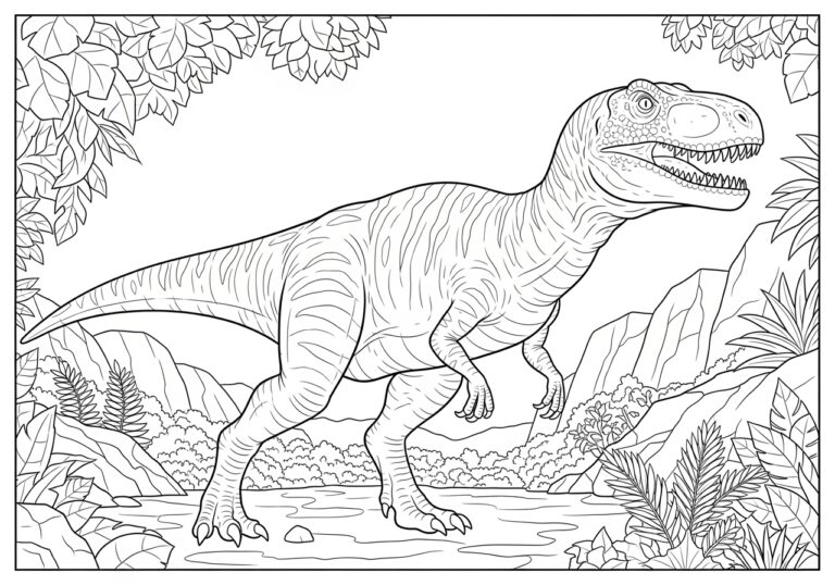 Jurassic World Allosaurus Coloring Page Jurassic World Allosaurus Coloring Page