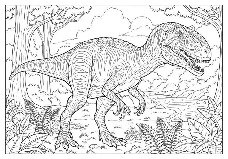 Jurassic World Baryonyx Coloring Page to Print Out Jurassic World Baryonyx Coloring Page to Print Out
