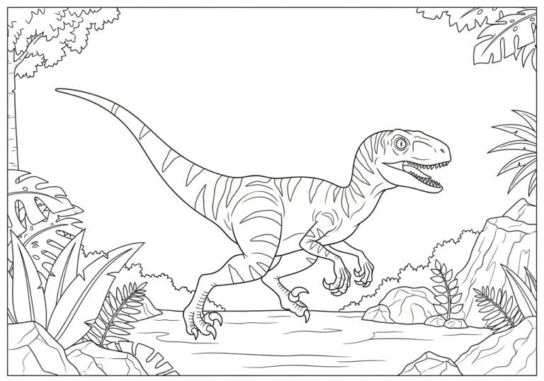 Jurassic World Blue Coloring Page Jurassic World Blue Coloring Page