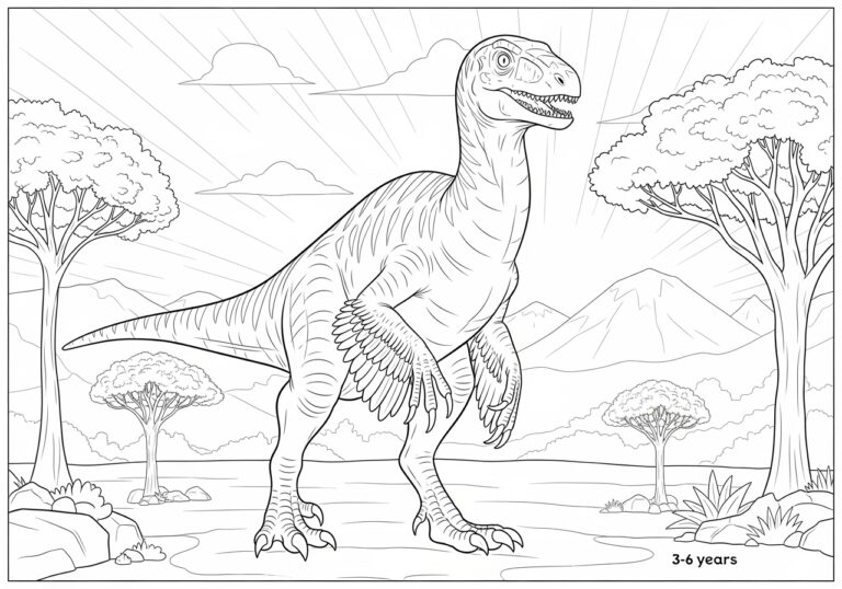 Jurassic World Dominion Therizinosaurus Picture to Print Out and Color Jurassic World Dominion Therizinosaurus Picture to Print Out and Color
