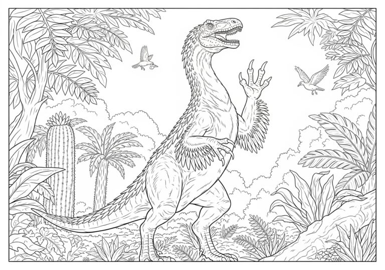 Jurassic World Therizinosaurus Coloring Page Jurassic World Therizinosaurus Coloring Page