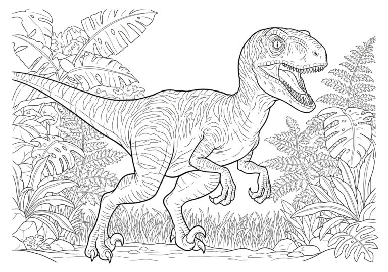Jurassic World Velociraptor Blue Coloring Page Jurassic World Velociraptor Blue Coloring Page