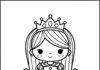 Kawaii Princess Coloring Page