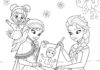 Kimmi the Clown Coloring Elsa and Anna Coloring Page