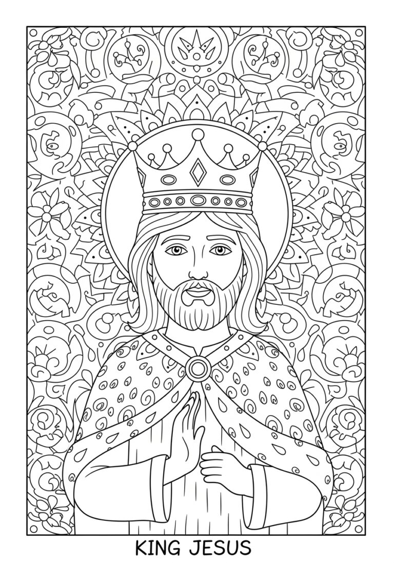 King Jesus Coloring Page King Jesus Coloring Page