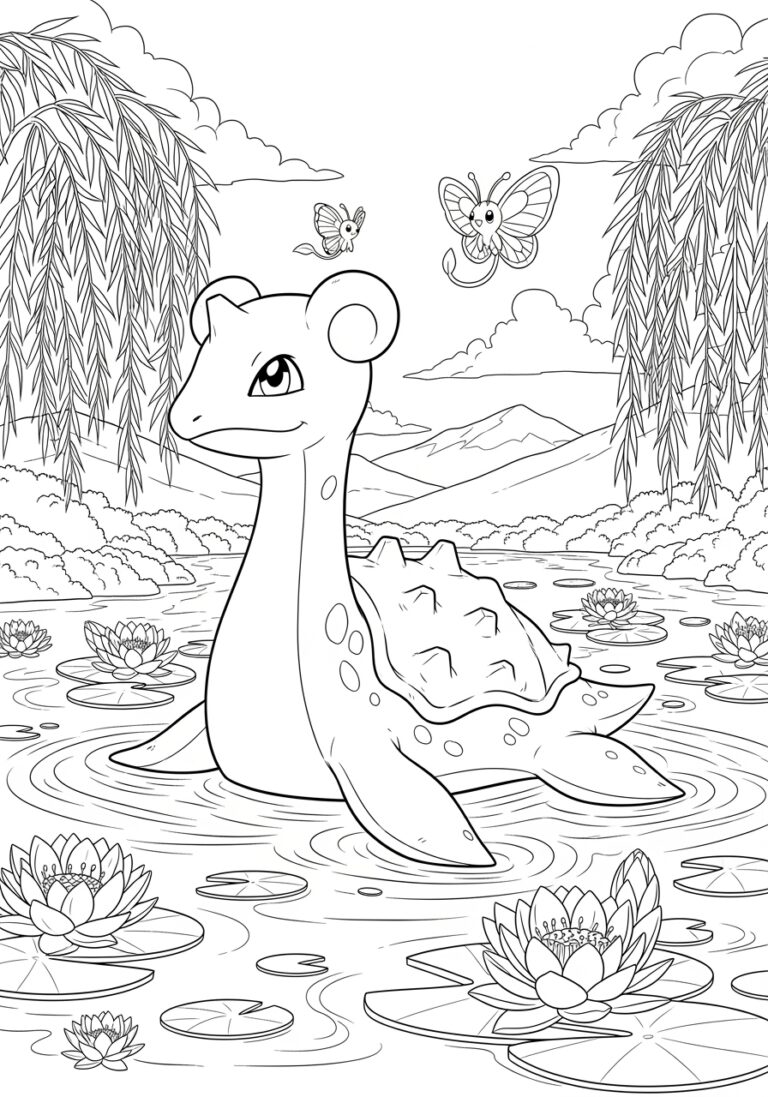 Lapras Pokémon Coloring Page Lapras Pokémon Coloring Page