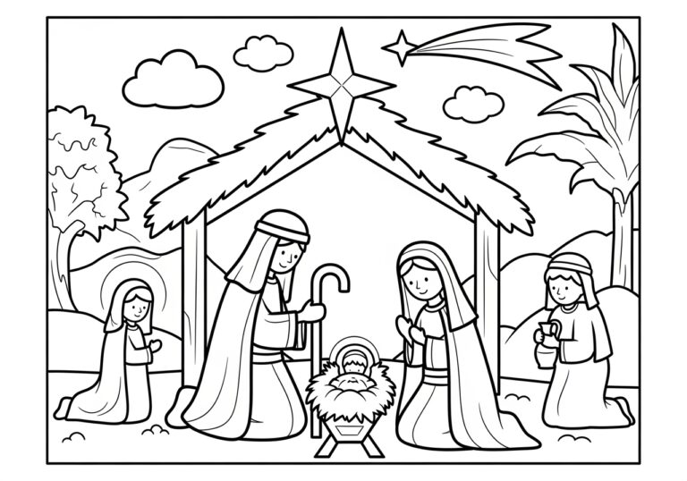 LDS Christmas Coloring Page