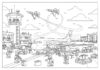 Lego Airplane Coloring Page to Print Out and Color