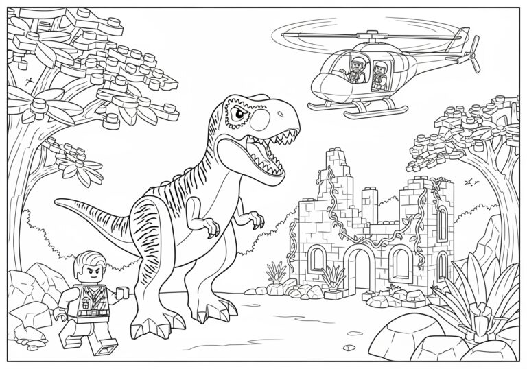 Lego Dino Coloring Page to Print Out and Color Lego Dino Coloring Page to Print Out and Color