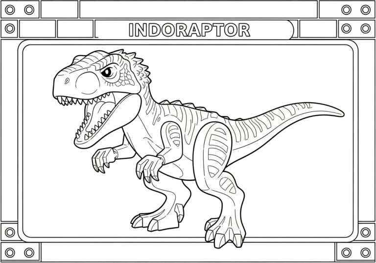 Lego Indoraptor Coloring Page Lego Indoraptor Coloring Page