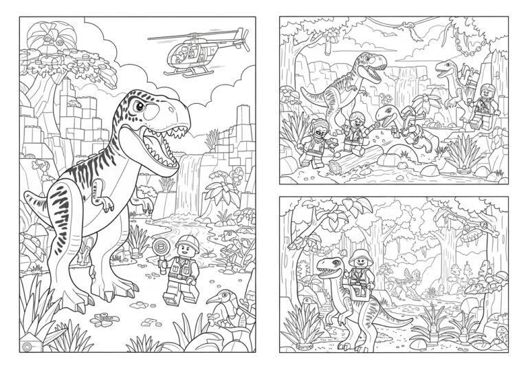 Lego Jurassic World Coloring Page Lego Jurassic World Coloring Page