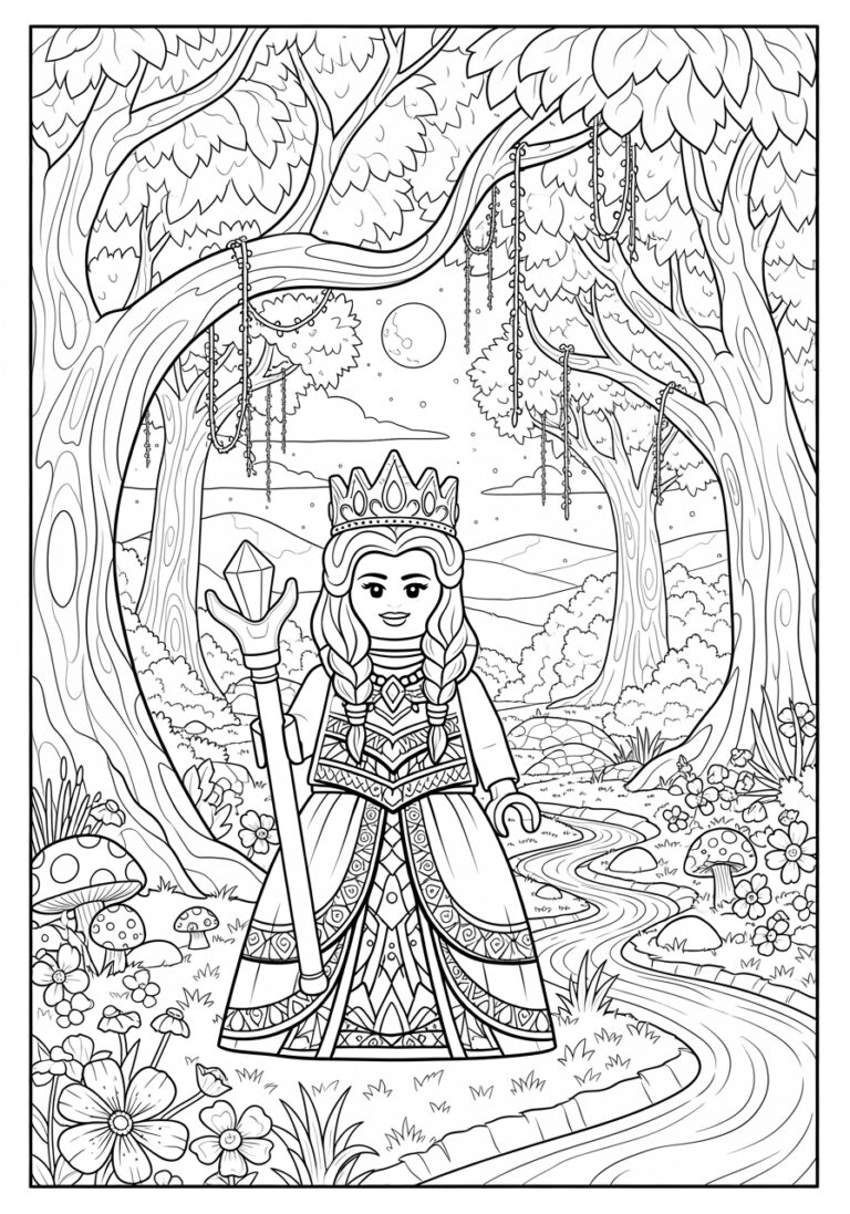 Lego Princess Coloring Page Lego Princess Coloring Page