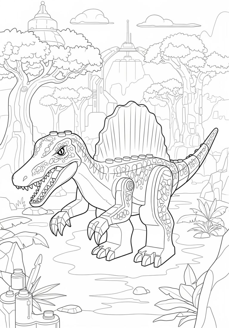 Lego Spinosaurus Picture to Print Out and Color