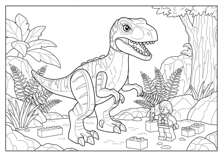 Lego Velociraptor Coloring Page Lego Velociraptor Coloring Page