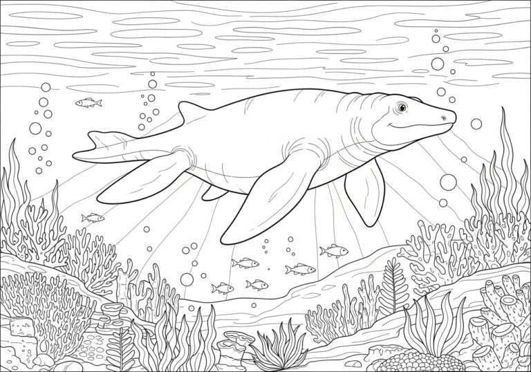 Liopleurodon Picture to Print Out and Color