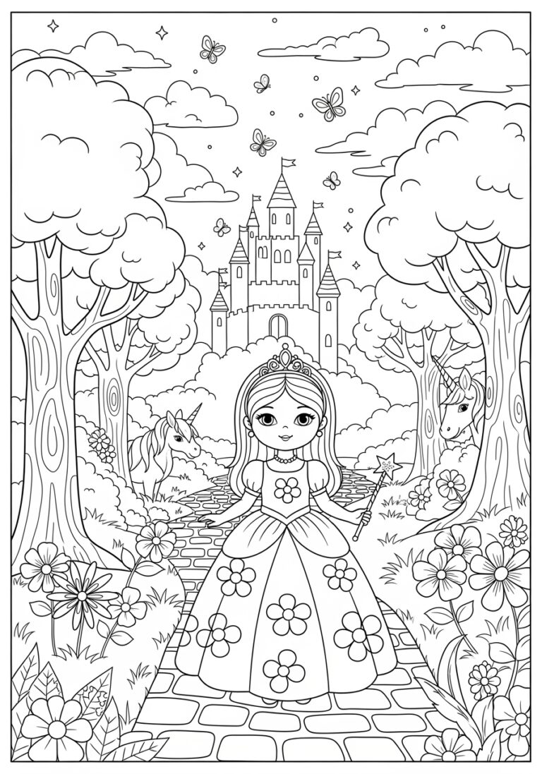 Little Princess Coloring Page Little Princess Coloring Page