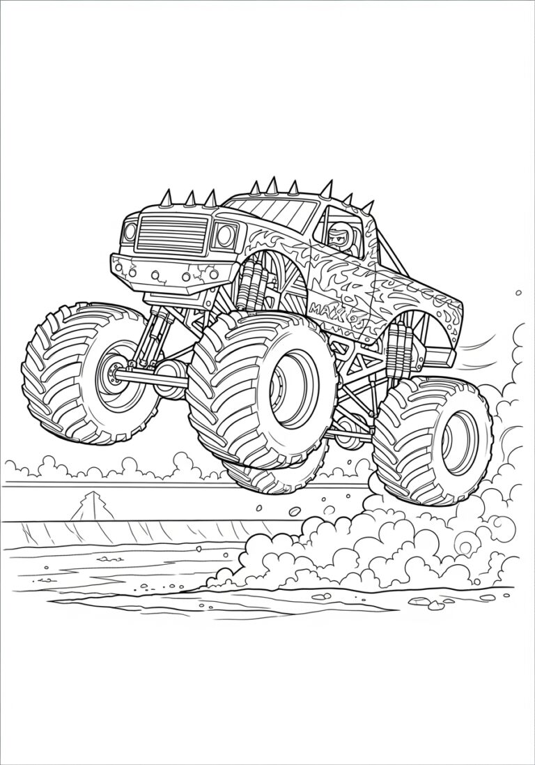 Max D Monster Truck Coloring Page