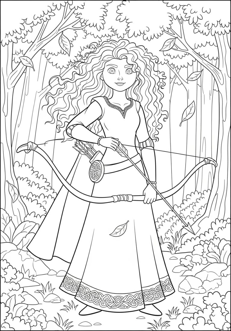 Merida Coloring Page Merida Coloring Page