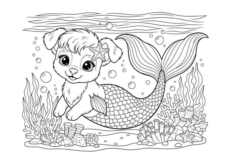 Merpup Coloring Page Merpup Coloring Page