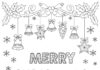 Merry Christmas Card Coloring Page