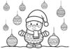 Merry Christmas Coloring Page for Adults