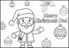 Merry Christmas Dad Coloring Page