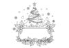 Merry Christmas Sign Coloring Page