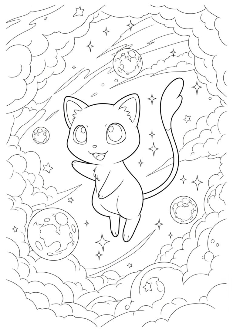 Mew Coloring Page to Print Out and Color Mew Coloring Page to Print Out and Color