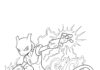 Mewtwo Coloring Page to Print Out and Color