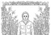 Michael Myers in Corn Maze Coloring Page