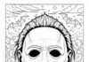 Michael Myers Mask Coloring Page to Print Out and Color