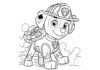 Mighty Pups Marshall Coloring Page