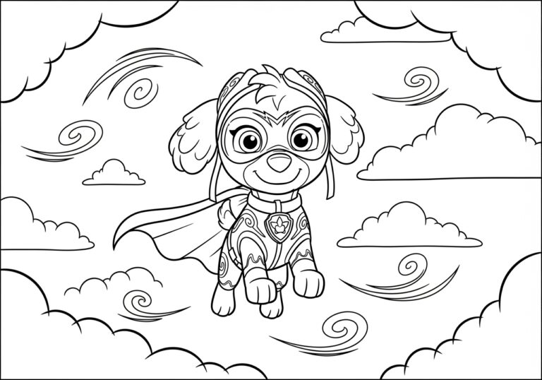 Mighty Pups Skye Coloring Page Mighty Pups Skye Coloring Page